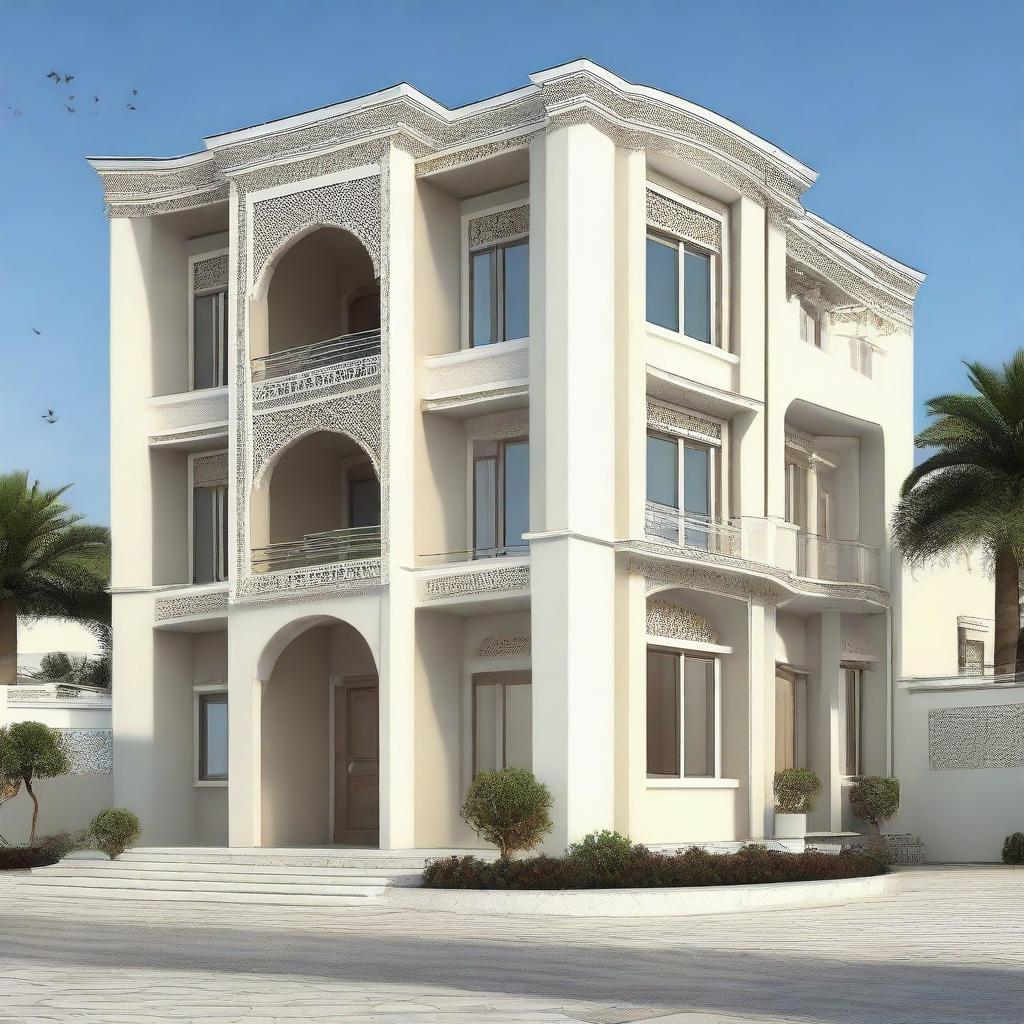 An alternative design of an Algerian house, still valued at one million Dinar, having a surface area of 150 square meters, with modern and efficient layout.