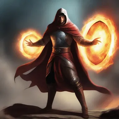 In the fantasy novel, the hero used a magical shield to deflect the fireballs cast by the evil sorcerer.
