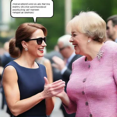 In a moment of playful banter, she tried to deflect his compliments with a witty remark.