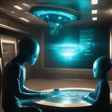 The aliens deployed a holographic projection to deflect the humans' attention away from their secret research facility.
