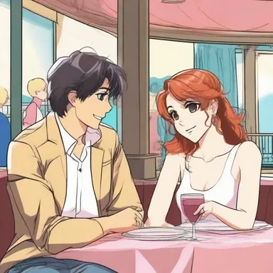 The protagonist's sense of humor helped him deflect any awkwardness during his romantic date.