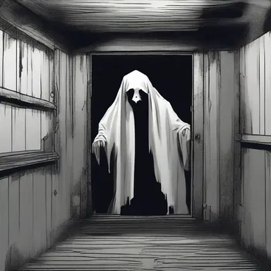 As the protagonist descended into the dark bowels of the haunted ship, they stumbled upon a chilling scene—a ghostly figure emerging from a decrepit glory hole.
