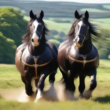 According to the ancient myth, the gods rode shire horses to battle evil forces.
