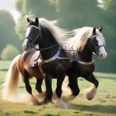 According to the ancient myth, the gods rode shire horses to battle evil forces.