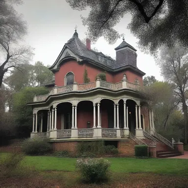 The haunted mansion was located in an old shire that no one dared to enter after dark.