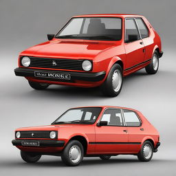 Generate a high-resolution image of a Yugo Koral car. Ensure the car is well illuminated and the detailing is clean and visible.