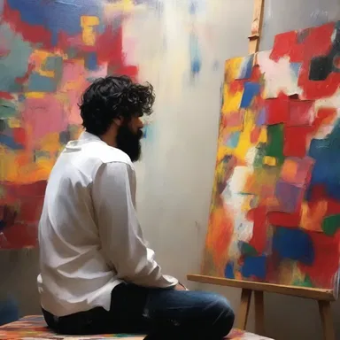 The artist painted inattentively, lost in their own thoughts, and created a masterpiece.