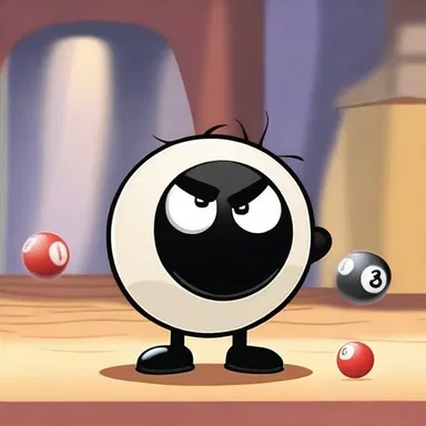 In the animated series, the mischievous character always carries an enchanted eight ball that grants unpredictable wishes.