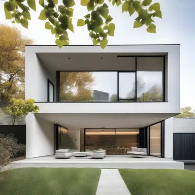 The modern minimalist design of the house featured lipless windows for a sleek and seamless look.