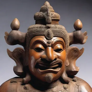 In some traditions, sculptures of deities are depicted with lipless mouths to symbolize silence or inner tranquility.