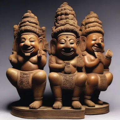 In some traditions, sculptures of deities are depicted with lipless mouths to symbolize silence or inner tranquility.