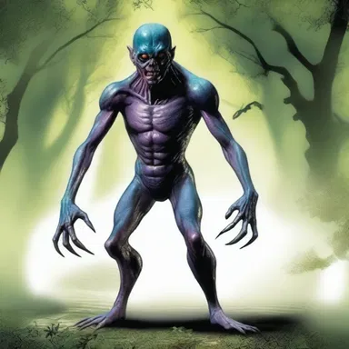 The lipless creature from the magical realm had a mysterious and otherworldly appearance, adding to the mystique of the story.