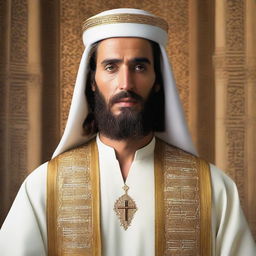 High-quality, respectful representation of Jesus Christ as an Imam, blending Christian iconography with Islamic clerical attire.