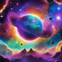 A brightly cosmic Phonk playlist album cover showcasing not only distant galaxies and nebulae, but also an extraordinary event such as a massive supernova or an alien spacecraft making its passage.