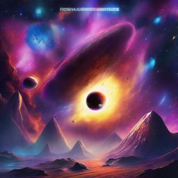 A brightly cosmic Phonk playlist album cover showcasing not only distant galaxies and nebulae, but also an extraordinary event such as a massive supernova or an alien spacecraft making its passage.