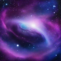 A cosmic Phonk playlist album cover, embedded with deep blue and purple galaxies. Incorporate an extra feature, such as a radiant comet streaking across the sky or a mysterious cosmic event, to add a layer of intrigue.