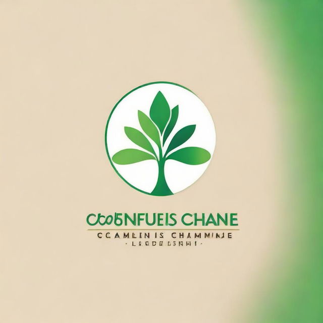 Generate a clean, modern logo for a company called 'Conscious Change Leadership'. It should use a color palette that evokes feelings of trust, innovation, and environmental consciousness, and include symbols of growth, adaptability, and the connection between leadership and change.