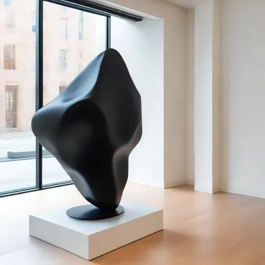 The sculpture showcased the artist's interpretation of incompressibility, capturing the essence of a solid object that cannot be compressed.
