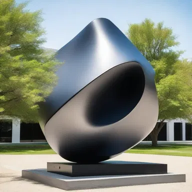 The sculpture showcased the artist's interpretation of incompressibility, capturing the essence of a solid object that cannot be compressed.
