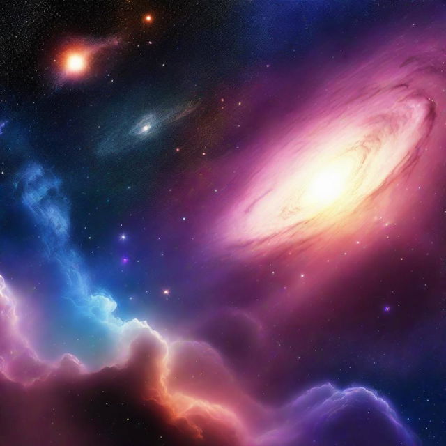 A space-themed Phonk playlist cover radiating with cosmic energy. It should contain elements like galaxies, stars, and nebulae, all working in harmony to create an attractive and engaging visual experience.