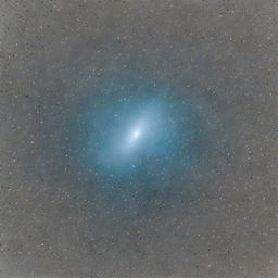 A stark image of a greyish-blue void, minimally punctuated by a few distant stars. This image should capture the calm and isolation inherent in the cosmic void, with the sparse stars subtly breaking the monotony.