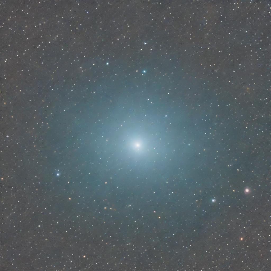 A stark image of a greyish-blue void, minimally punctuated by a few distant stars. This image should capture the calm and isolation inherent in the cosmic void, with the sparse stars subtly breaking the monotony.