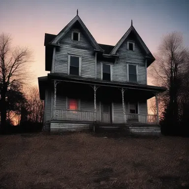 As the sun set, the peevishness in the haunted house grew, causing objects to move on their own.