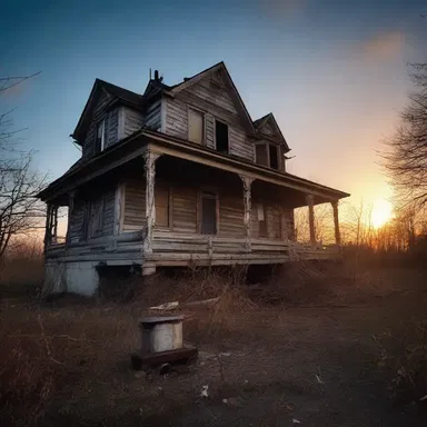 As the sun set, the peevishness in the haunted house grew, causing objects to move on their own.