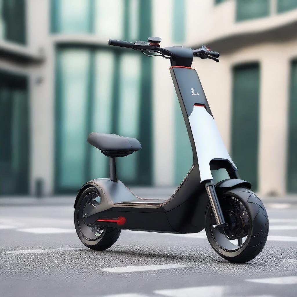 A futuristic electric scooter with cutting-edge and stylish body design.