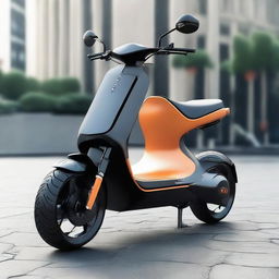 A futuristic electric scooter with cutting-edge and stylish body design.