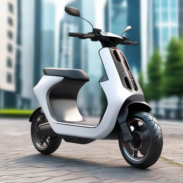 A futuristic electric scooter with cutting-edge and stylish body design.