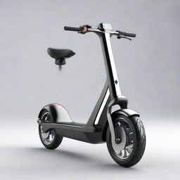 An enlarged, futuristic electric scooter with cutting-edge and stylish body design.