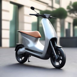 An enlarged, futuristic electric scooter with cutting-edge and stylish body design.