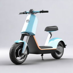 A substantially enlarged, futuristic electric scooter with cutting-edge and stylish body design.