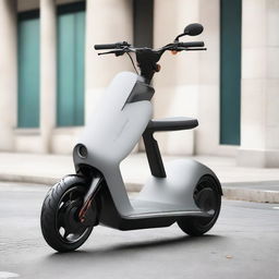 A substantially enlarged, futuristic electric scooter with cutting-edge and stylish body design.