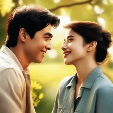 The movie depicts a lightsome romance between the two main characters who discover true happiness in each other's company.