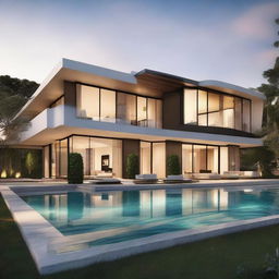 Create an ultra-luxurious house worth one billion dollars, showcasing the peak of architectural design and opulence.