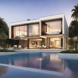 Create an ultra-luxurious house worth one billion dollars, showcasing the peak of architectural design and opulence.