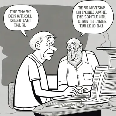 The comic strip artist delivered the punchline dryly, leaving the readers in stitches.