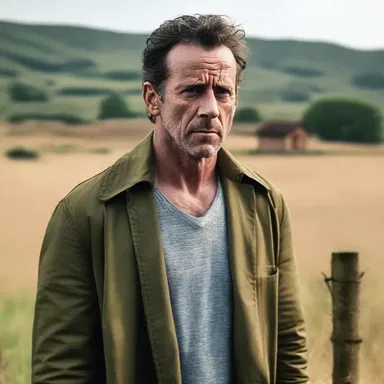 The actor delivered his lines dryly, portraying a emotionless character in the gripping crime thriller.