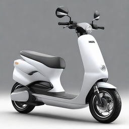 The same aerodynamic electric two-wheeler scooter, but with an extra-large, more dashing appearance