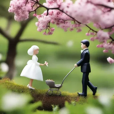 During their romantic stroll in the garden, they admired the delicate funicle attached to a blooming flower.