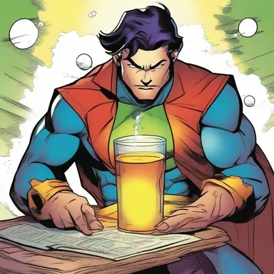 Within the pages of the comic book, the hero found the elixir that restored his strength, making him invincible against his foes.