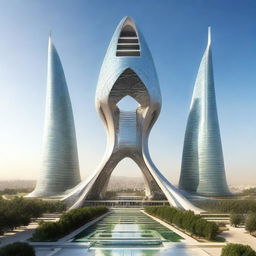 Envision a futuristic Iran in the next hundred years, accounting for advancements in technology, architecture, and society.