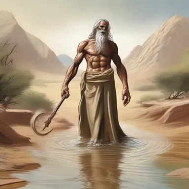 The torpid river god refused to flow, causing drought and famine in the land.