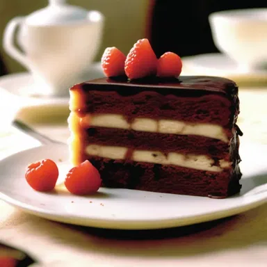 The wafer-thin slice of cake in the film looked delectable.