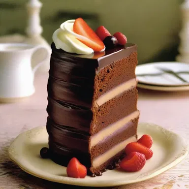The wafer-thin slice of cake in the film looked delectable.
