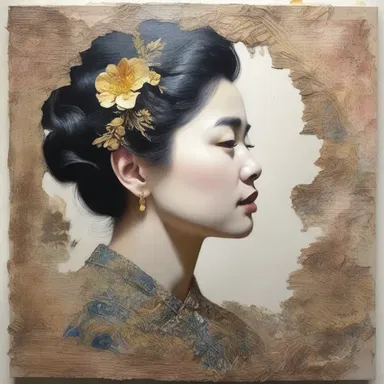 The artist used a wafer-thin brush to create intricate details in the painting.