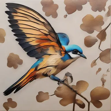 The artist used a wafer-thin brush to create intricate details in the painting.