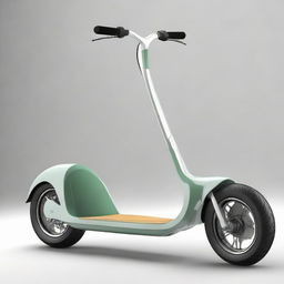 Create a large, two-wheel scooter with sufficient seating for two people, designed to resemble a robust, muscular structure